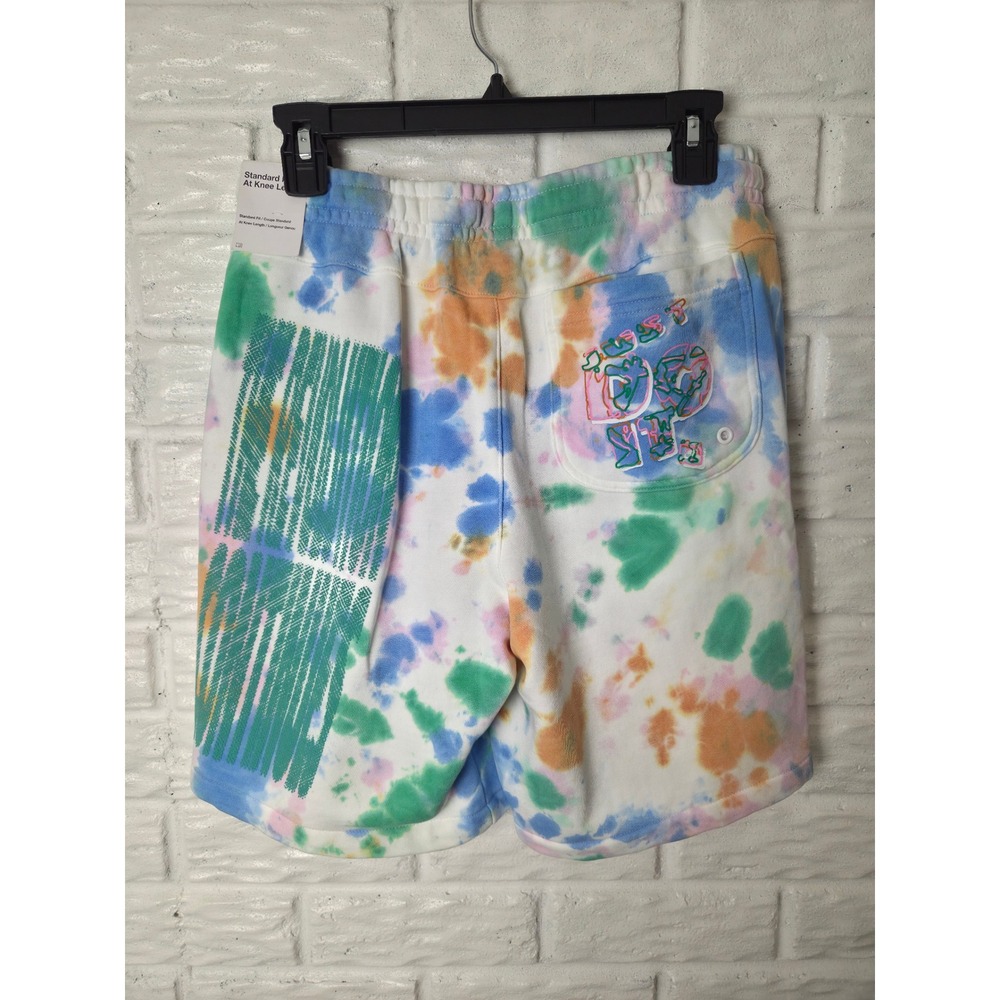NIKE Fleece shorts Men's size Small Sweat material Standard Fit Watercolors NWT - Picture 4 of 11